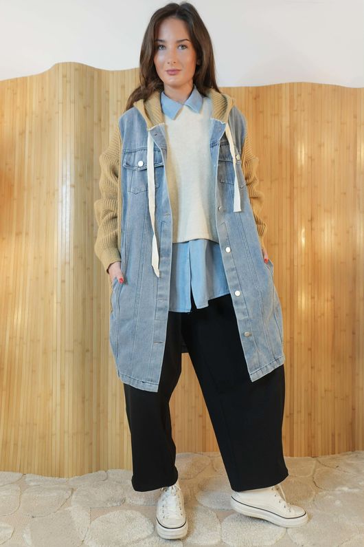 Brooklyn Longline Jacket Camel - 